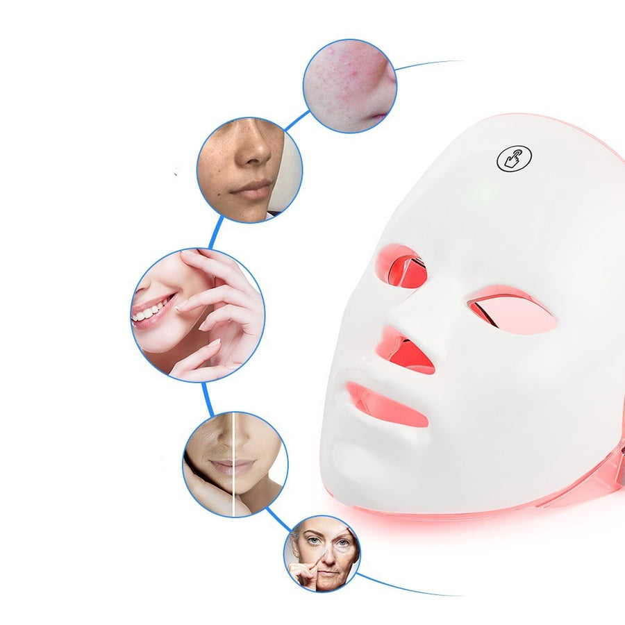 7-color Light Mask Beauty Facial Mask Instrument Photon Rejuvenation Whitening Mask Home LED Light